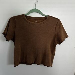 aerie lettuce cropped tee